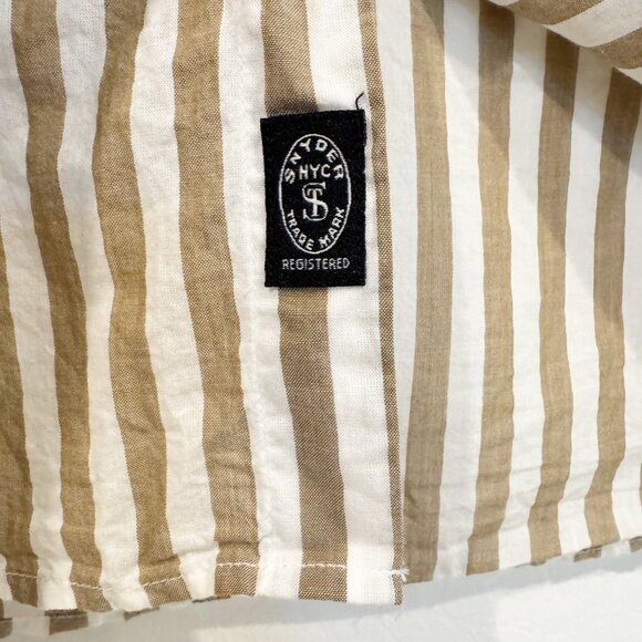 Todd Snyder Mens Button Up Favorite Striped Collared Oxford Shirt Cotton Medium - Picture 4 of 9